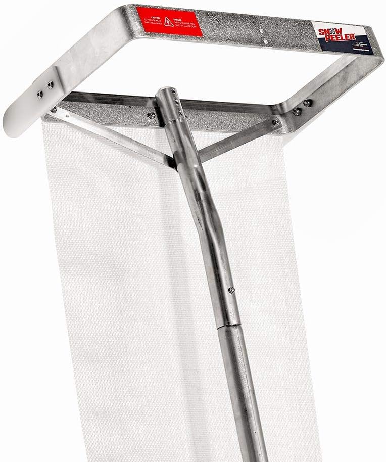 SNOWPEELER Premium – Roof Rake for Snow Removal – 30 ft. Reach – Clear Your Roof in No Time – Ideal for Long or Low-Pitched Roofs