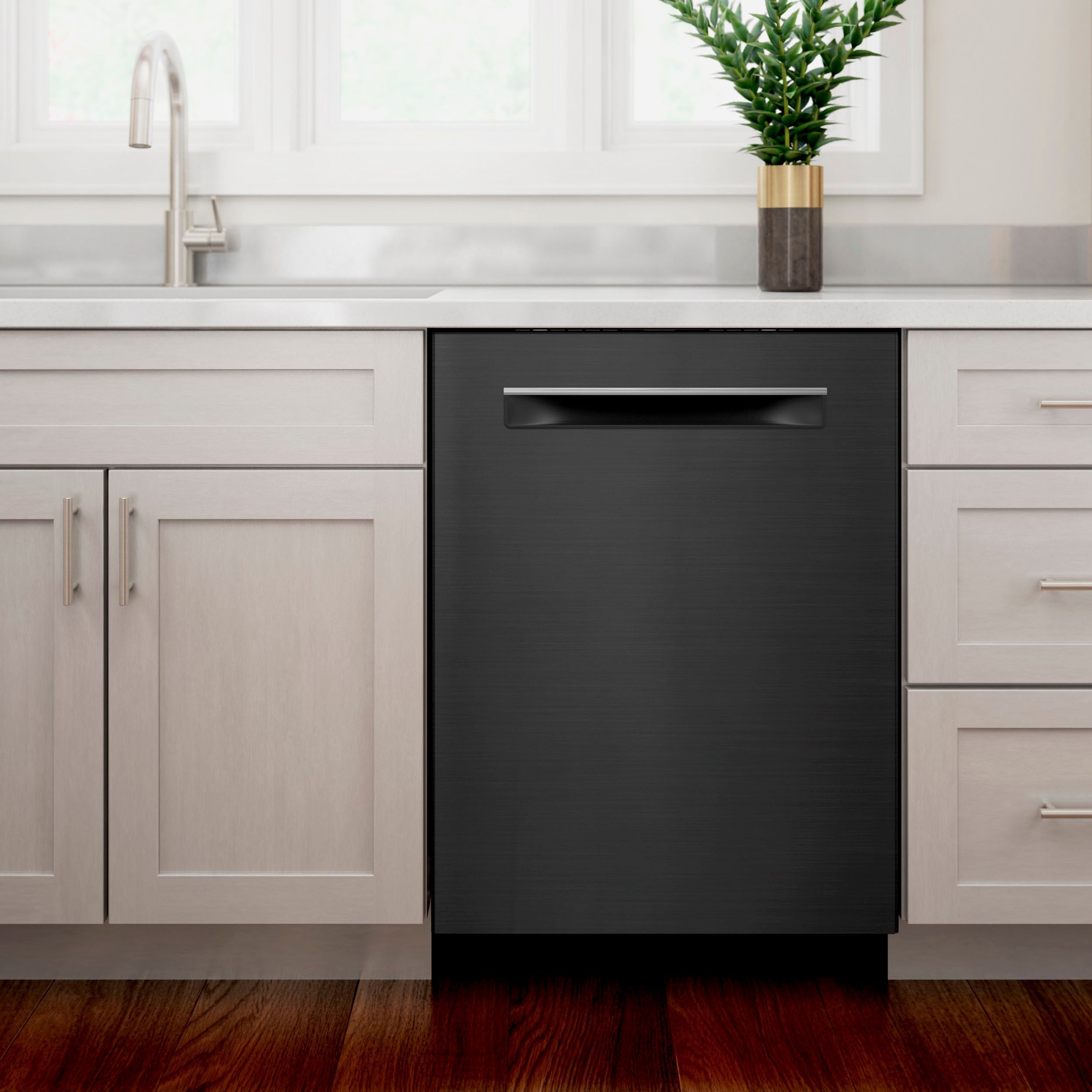 Bosch – 800 Series 24 Top Control Built-In Dishwasher with CrystalDry, Stainless Steel Tub, 3rd Rack, 42 dBa – Black stainless steel - Image 5