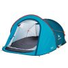 Quechua 2 Second, Waterproof Camping Tent, 2 Person, Blue