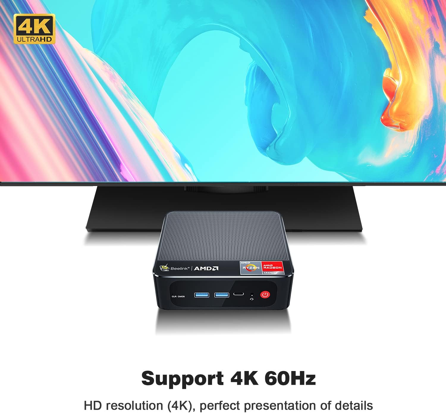 Beelink SER4 Ryzen Mini PC Windows 11 AMD Ryzen 7 4800U(7nm, 8C/16T)up to 4.2GHz, 32GB DDR4 RAM 512GB NVME SSD, 4K@60Hz Triple Display Dual HDMI+Type-C, Support 57W Mini Gaming Computer WiFi 6E BT5.0 - Image 17