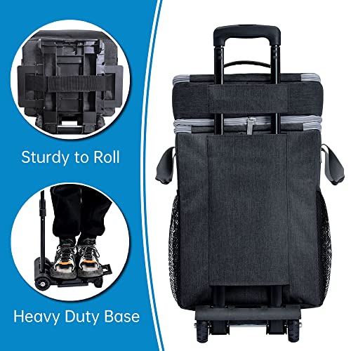72-Can Large Rolling Cooler, Leakproof Insulated Soft Cooler Bag with Wheels and Handle Collapsible for Beach Camping Patio Travel Outdoor - Image 5