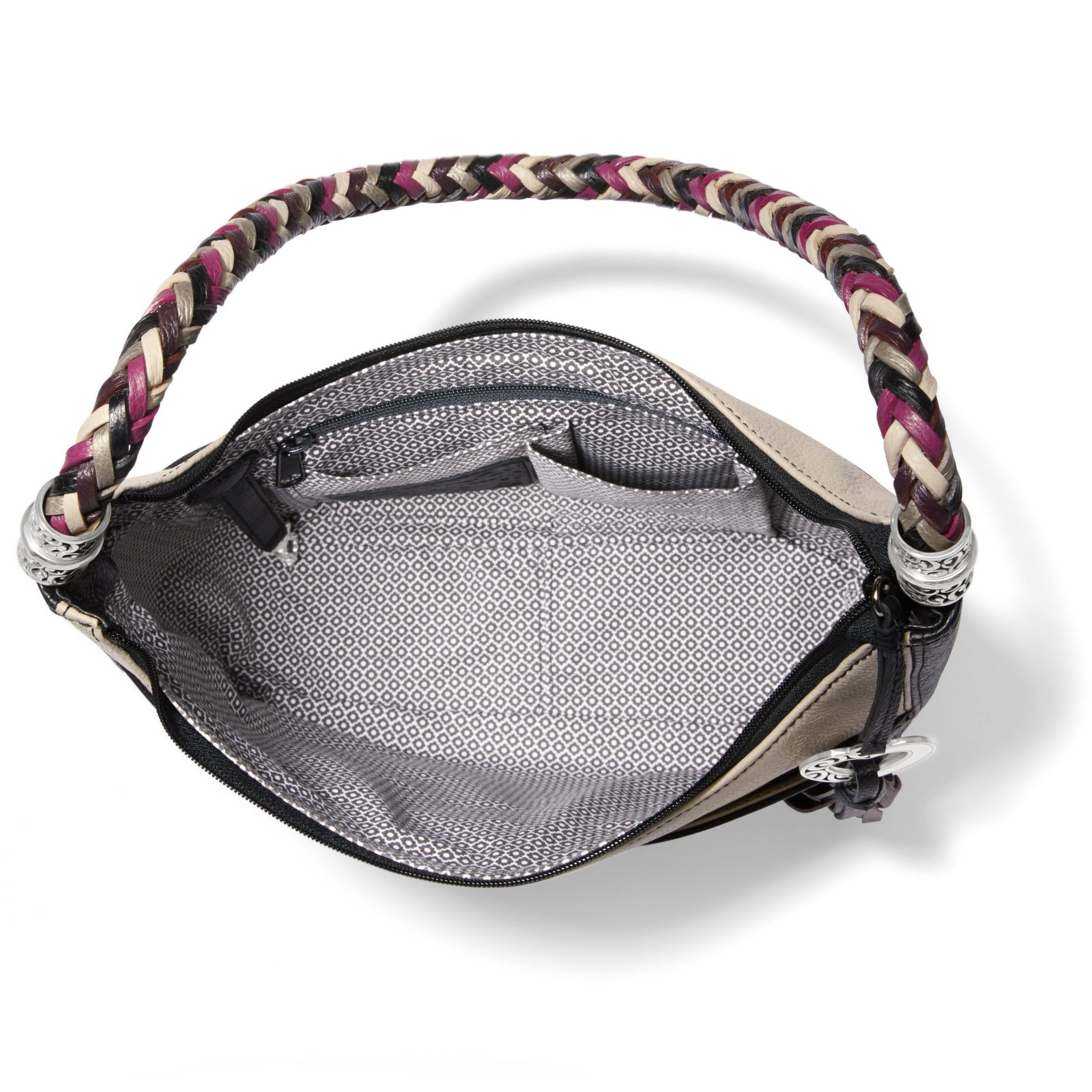 Brighton Barbados Ziptop Hobo -Black - Image 7