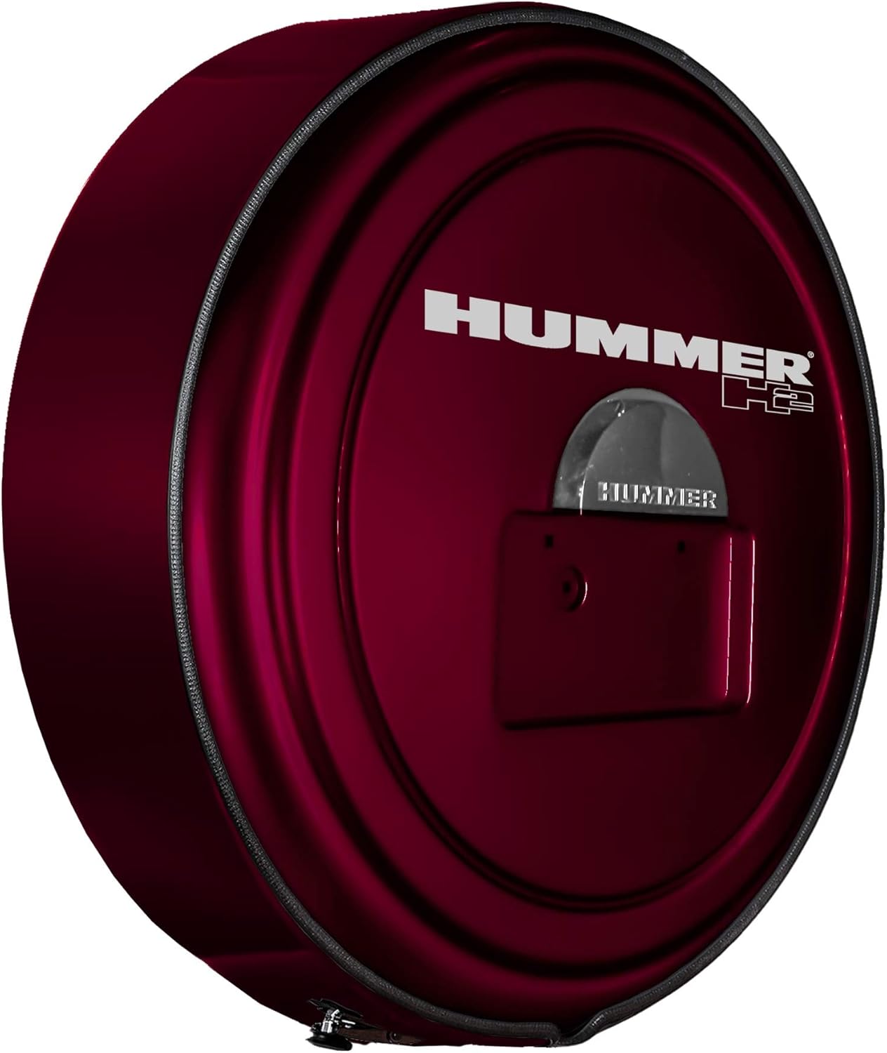 Boomerang Hummer H2 (05-10) – Color Matched MasterSeries Hard Tire Cover – (Color Matched Plastic Face & Stainless Steel Ring) – Hummer H2 Logo – Pewter Metallic - Image 13