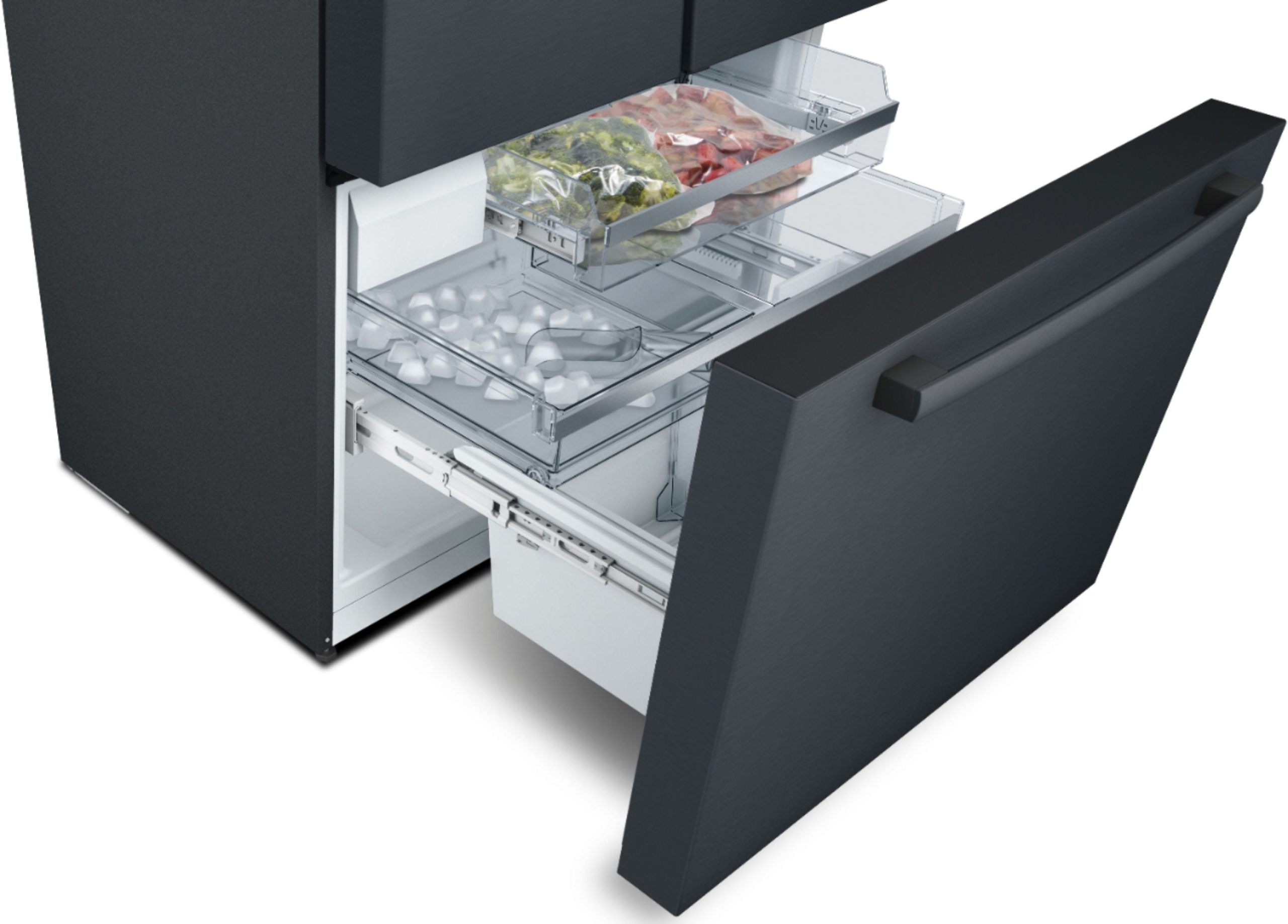 Bosch – 800 Series 21 Cu. Ft. French Door Counter-Depth Smart Refrigerator – Black stainless steel - Image 17