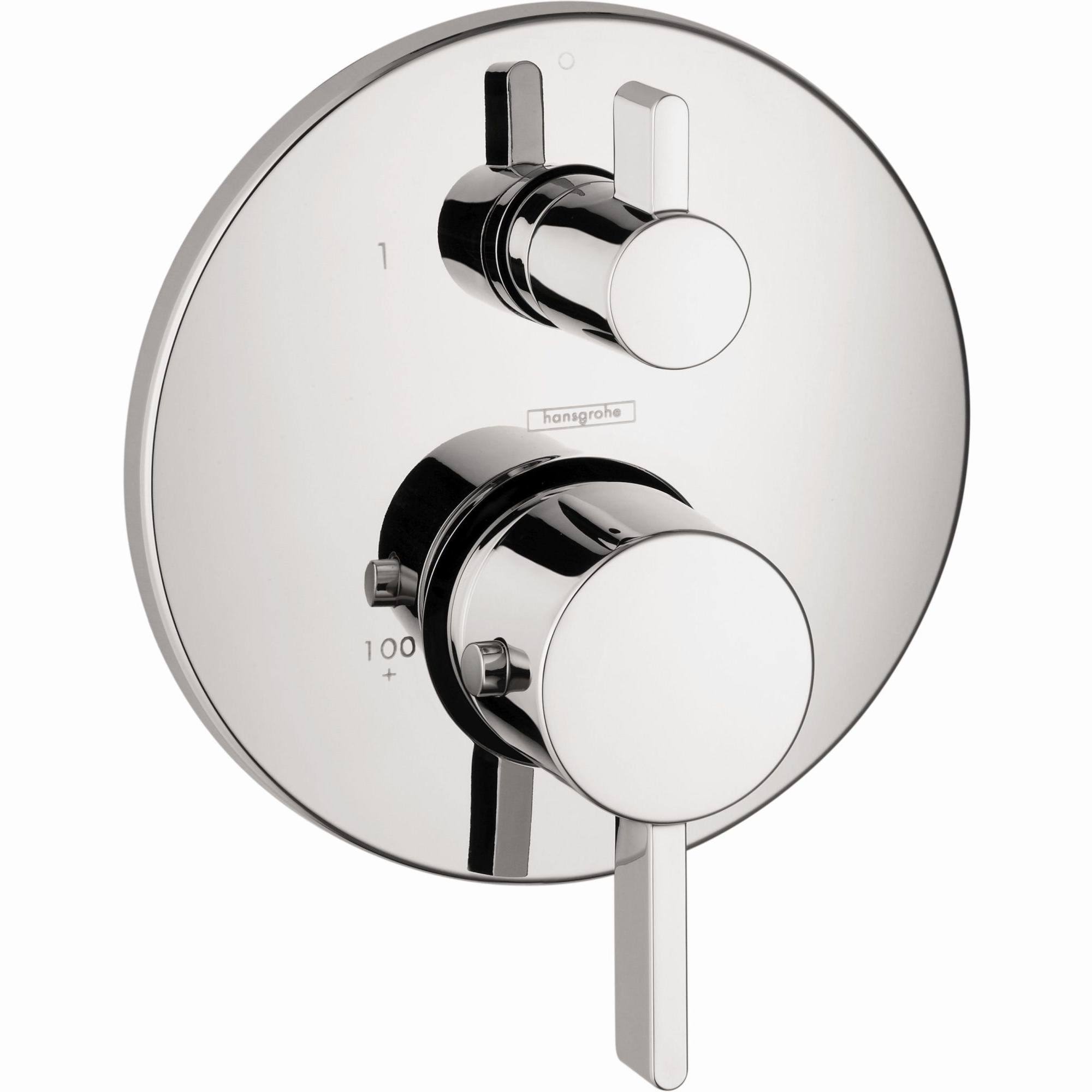 Hansgrohe 04231000 Chrome S Thermostatic Trim with Volume Control and Diverter