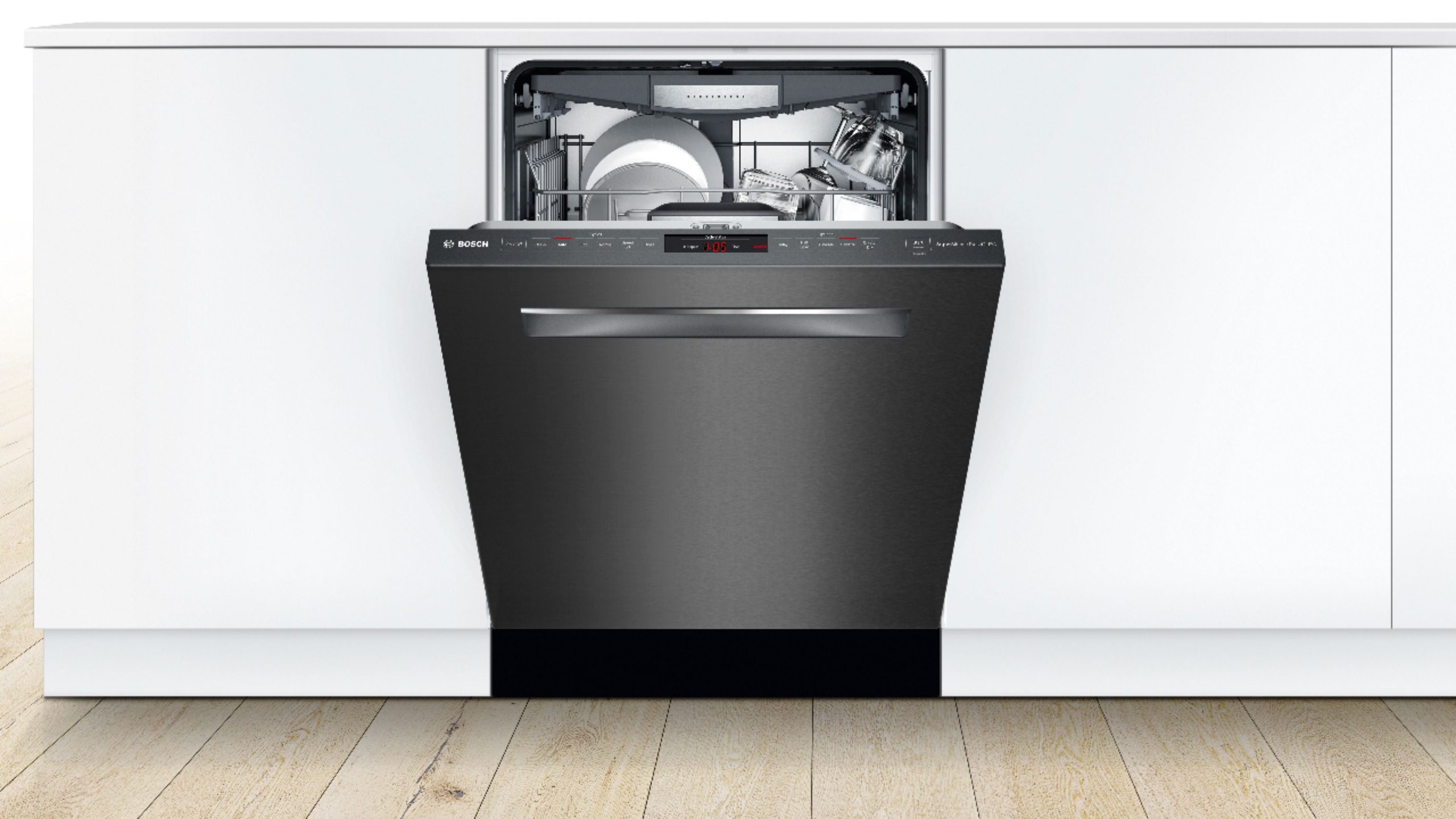 Bosch – 800 Series 24 Top Control Built-In Dishwasher with CrystalDry, Stainless Steel Tub, 3rd Rack, 42 dBa – Black stainless steel - Image 3