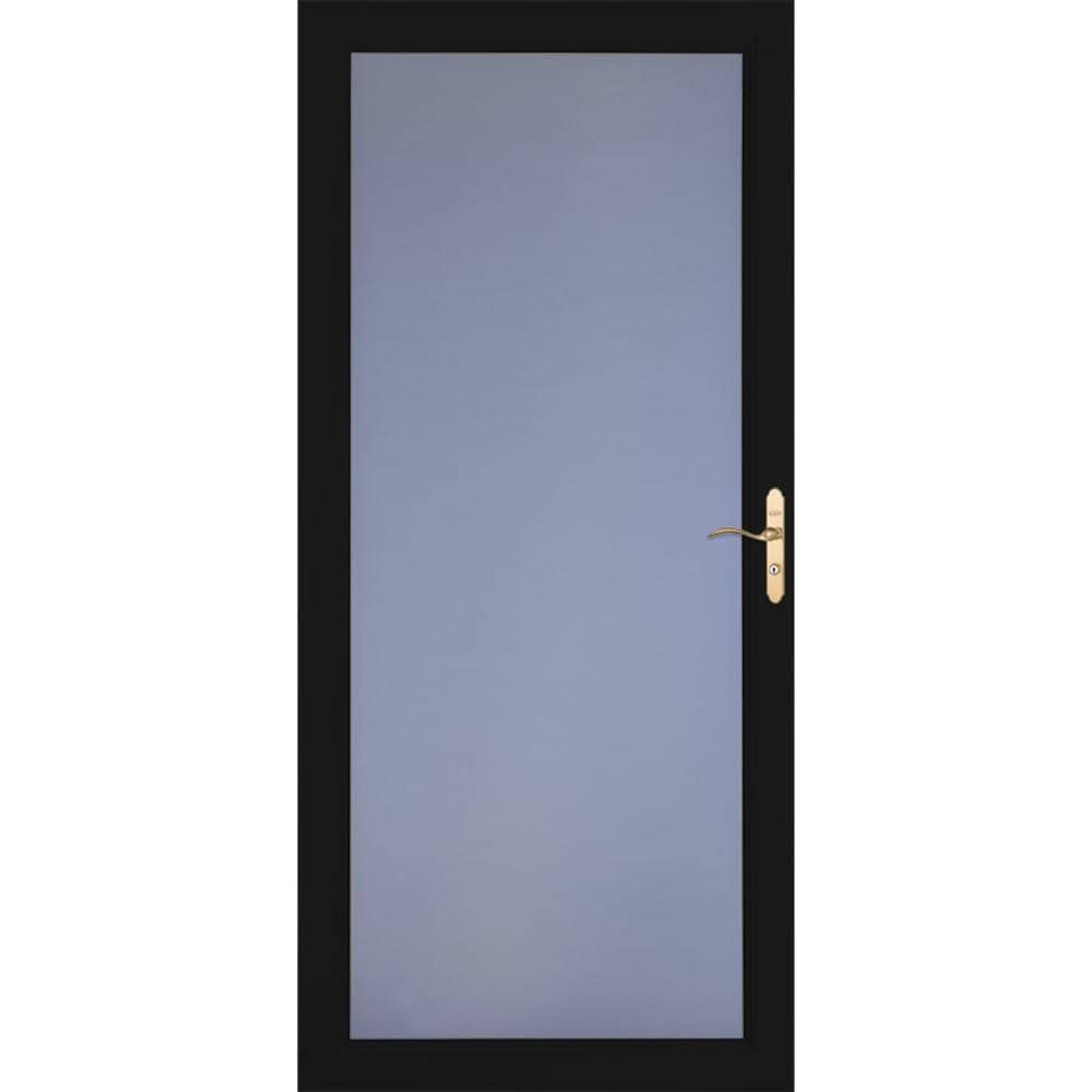 Larson Signature Classic 32-in x 81-in Black Full-view Aluminum Storm Door | 1490405107