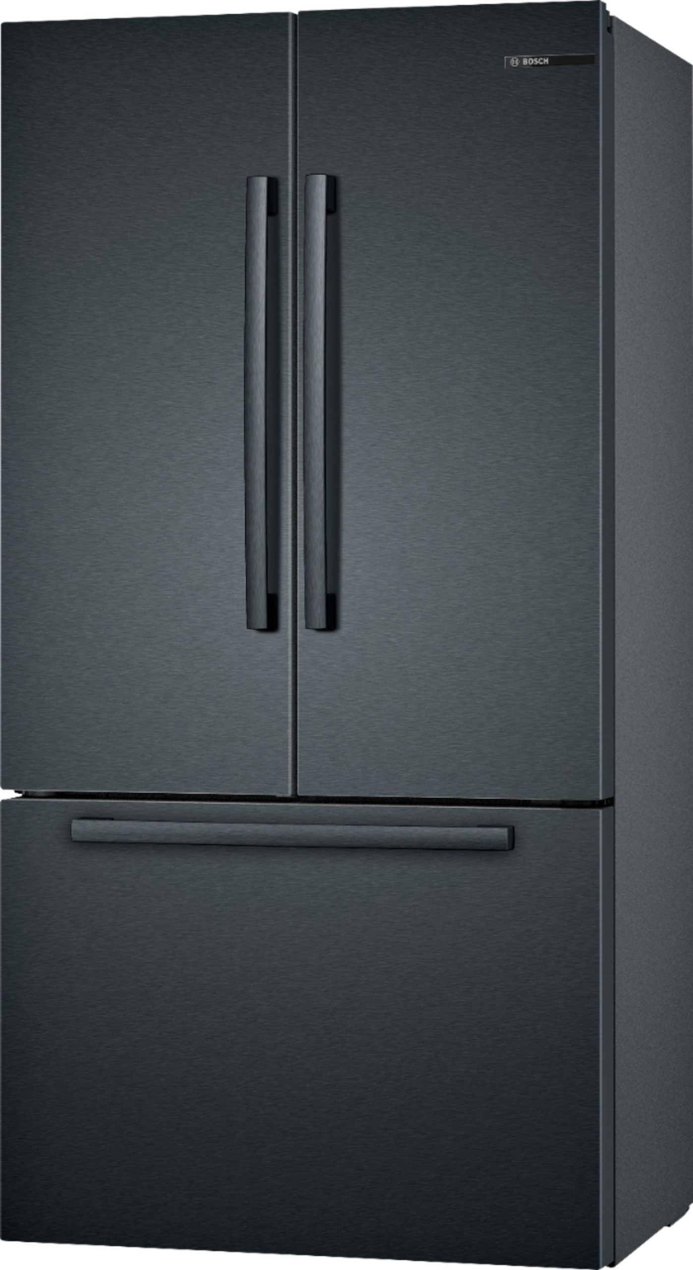 Bosch – 800 Series 21 Cu. Ft. French Door Counter-Depth Smart Refrigerator – Black stainless steel - Image 3